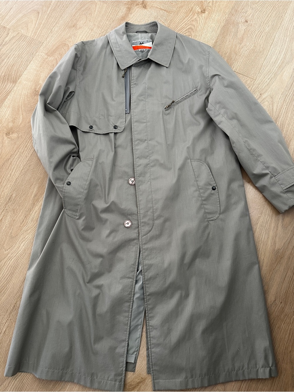 VTG Club 66 by/par Croydon WaterShield Trench Coat 40R - Taupe Beige